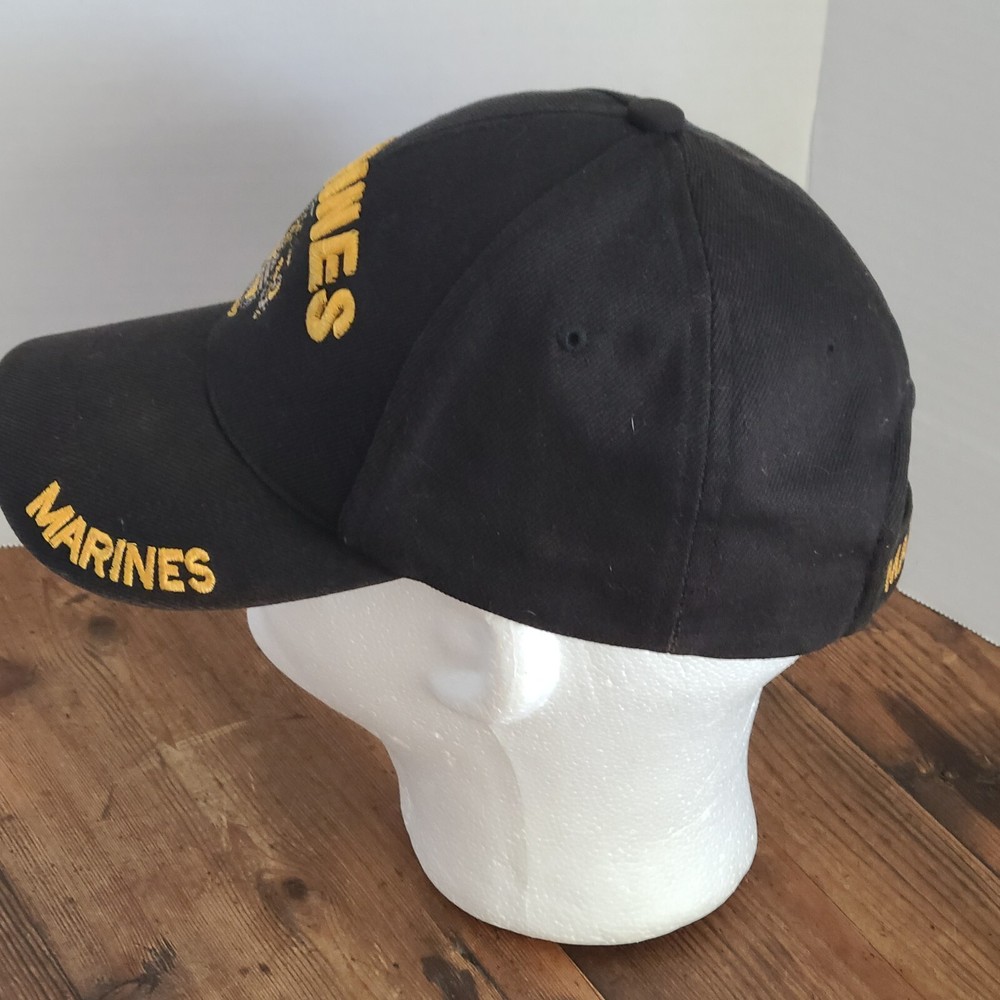US Marines Theme Baseball Cap Adjustable JWM Acrylic Black