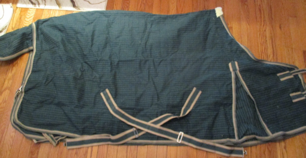 72'' Jeffers equine basic canvas turnout blanket wool felt lined, or use stable