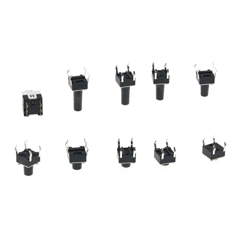 180PCS/Box 10 Type 6X6 Light Touch Switch Set Push Button Switch Kit Assortment