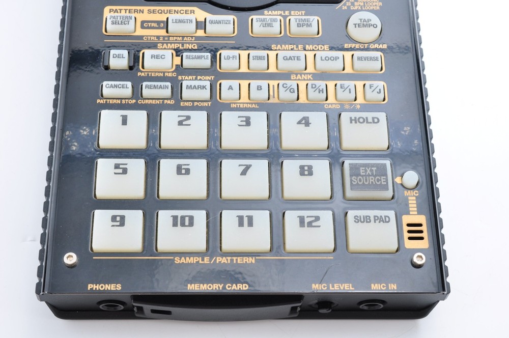 Roland SP-404 Sampler Black 2007 w/Adapter + Compact Flash Working BW26207