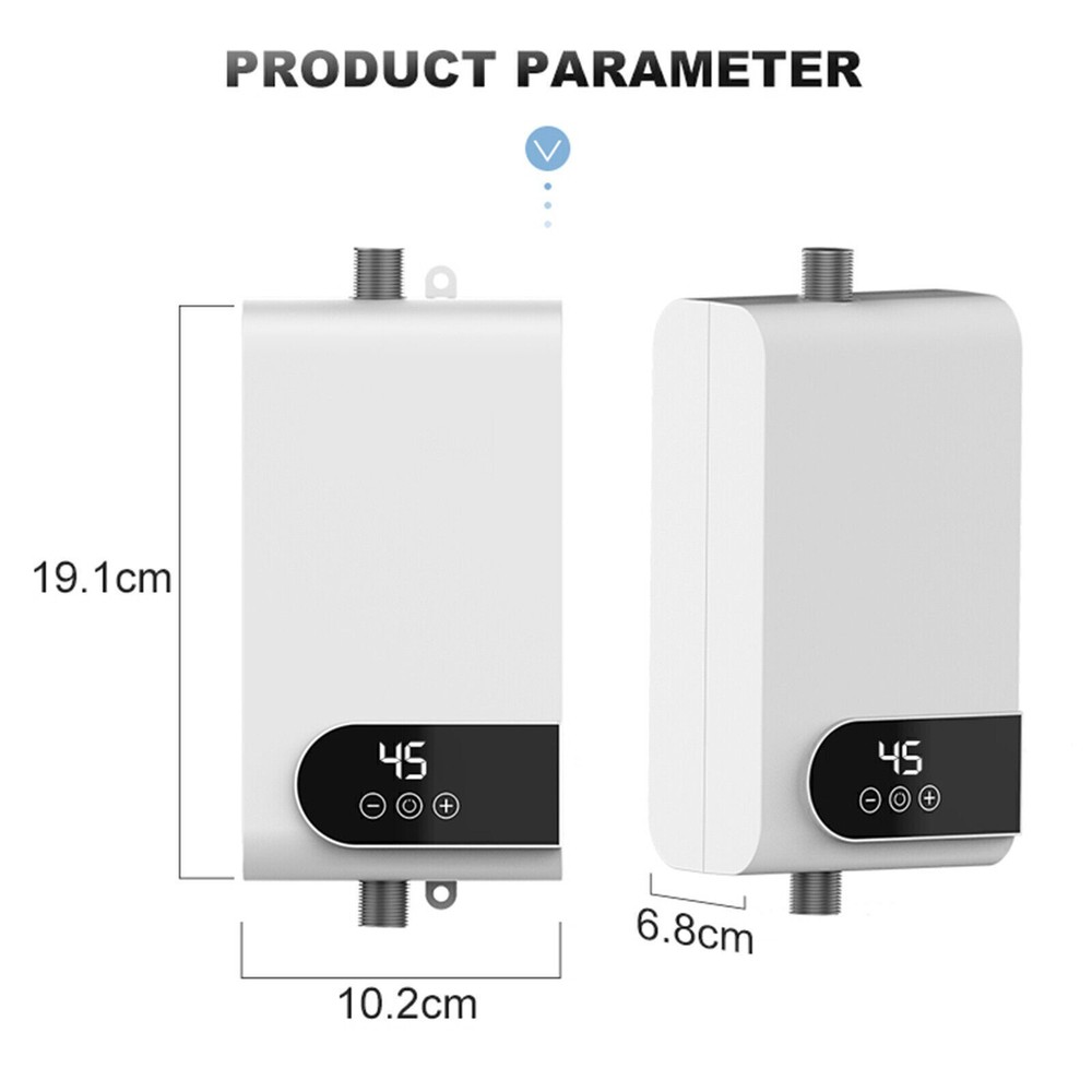 3500W Electric Tankless Instant Hot Water Heater Under Sink Tap Bathroom Kitchen