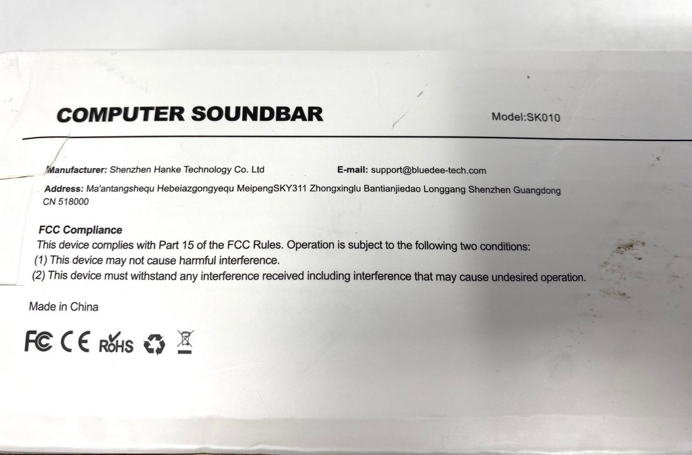 Computer Soundbar SK010 WHITE