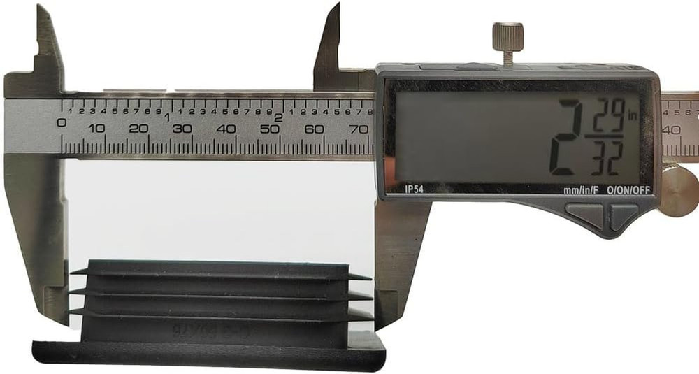 4 Pack 2 X 3 Inch Rectangular Tubing End Caps Plastic Black Plugs Glide Insert F