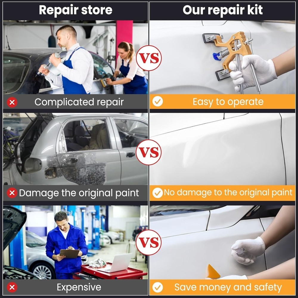 Car Dent Puller, Paintless Dent Removal Kit
