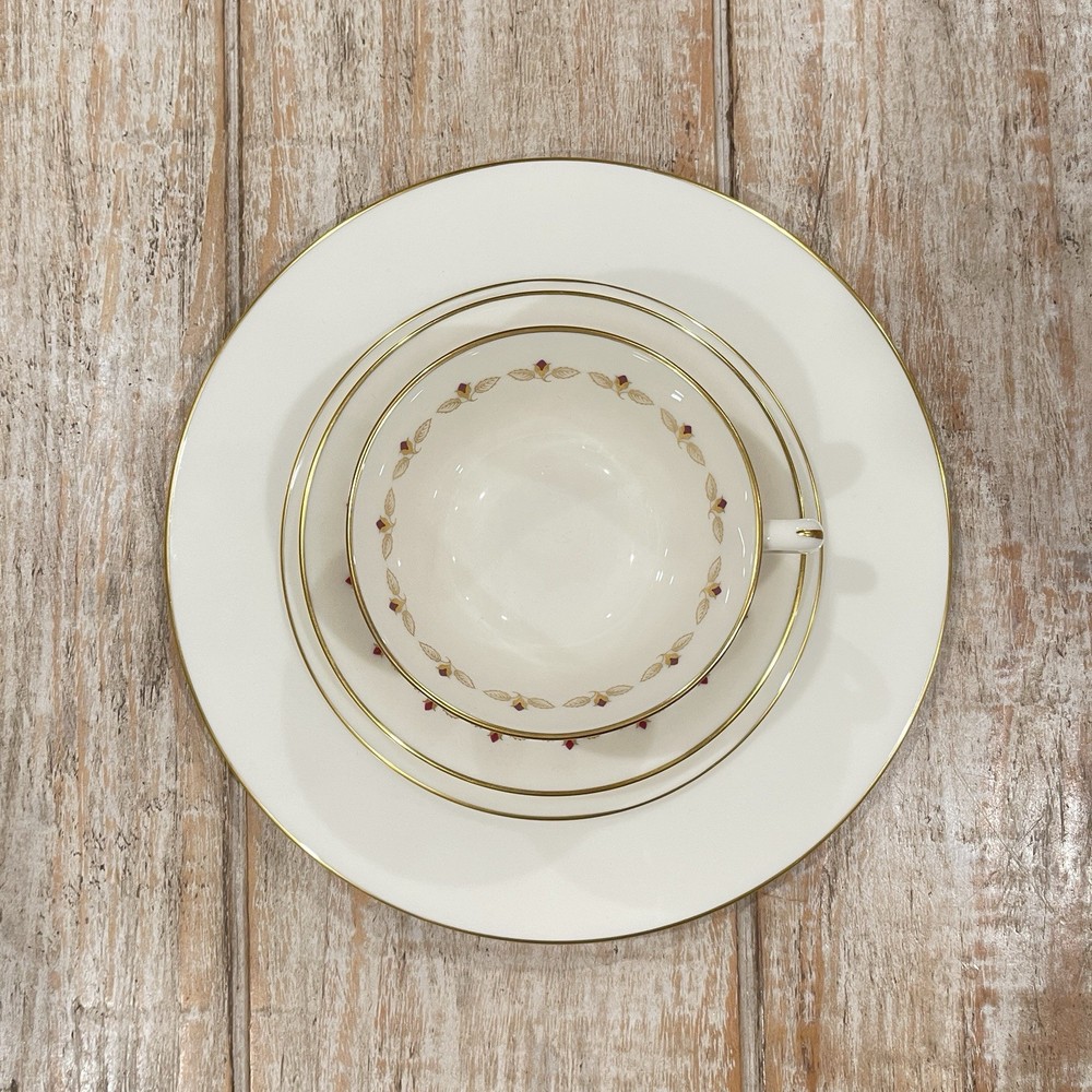 Vintage Retired Lenox Romance 4 Piece Place Setting