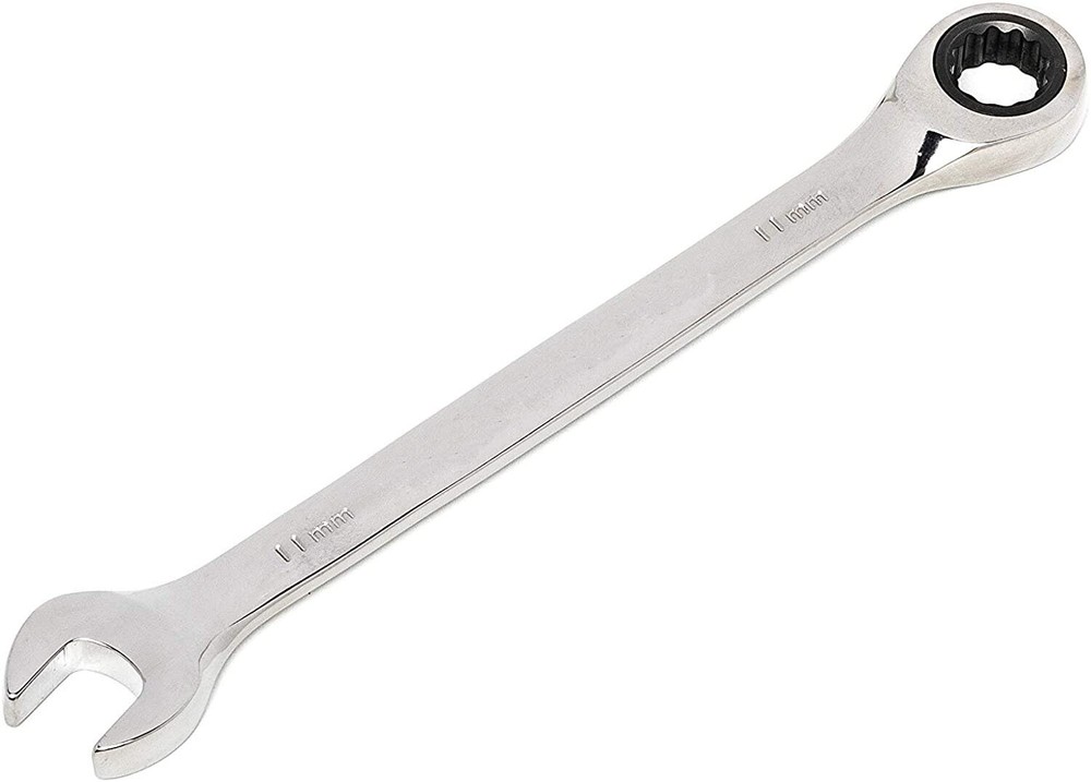 11mm 72 tooth12 Point Chrome Ratcheting box wrench open spanner nut tool