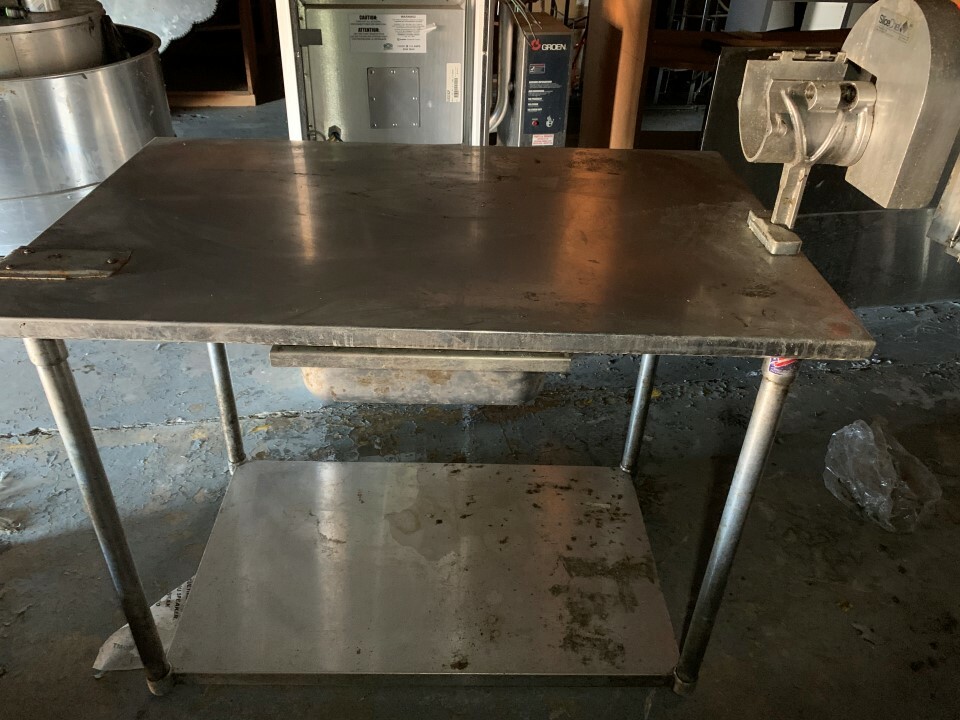 John boos Custom Cutting Table w/ SliceChief Table Mount
