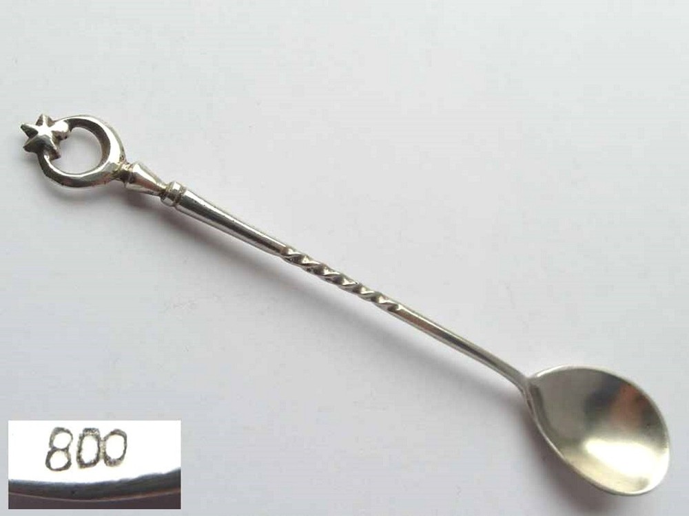 Rare Spice Spoon, 800 Silver G273