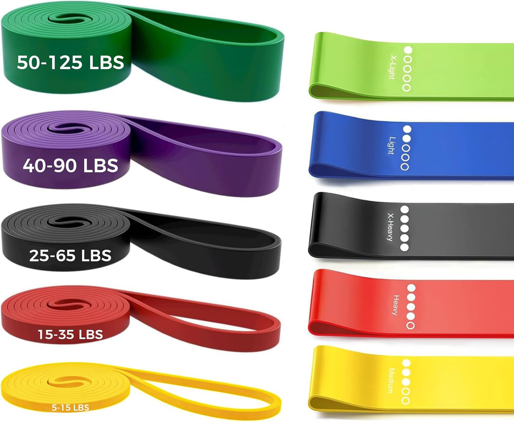 10PCS Pull up Assistance Bands,10-Level Resistance Bands for Working Out,Exercis