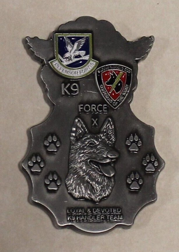 Security Forces / Police K9 Handler Team Force X Air Force Challenge Coin