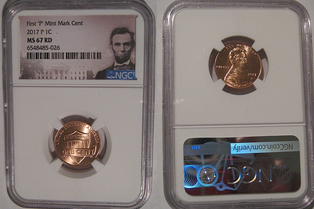 2017 P Lincoln SHIELD Cent 1c NGC MS 67 RD Lincoln Label