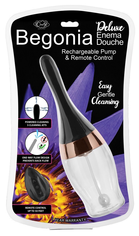 DELUXE ENEMA DOUCHE WITH RECHARGEABLE SPRINKLER PUMP