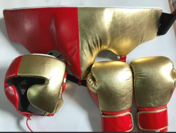 Boxing Gear Includes Boxing Gloves Headgear and Groin guard | Winning Custom Set
