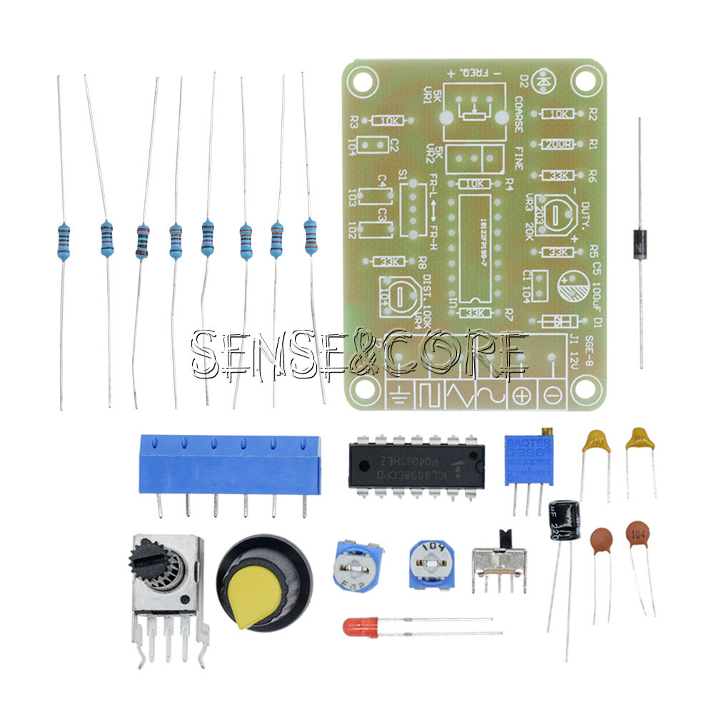 ICL8038 Function Signal Generator Modules Sine Square Triangle Wave Output KITS-