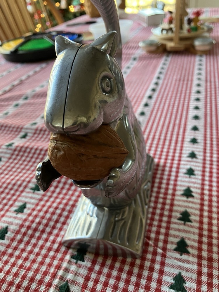 Cast Aluminum Squirrel Figurine Nutcracker