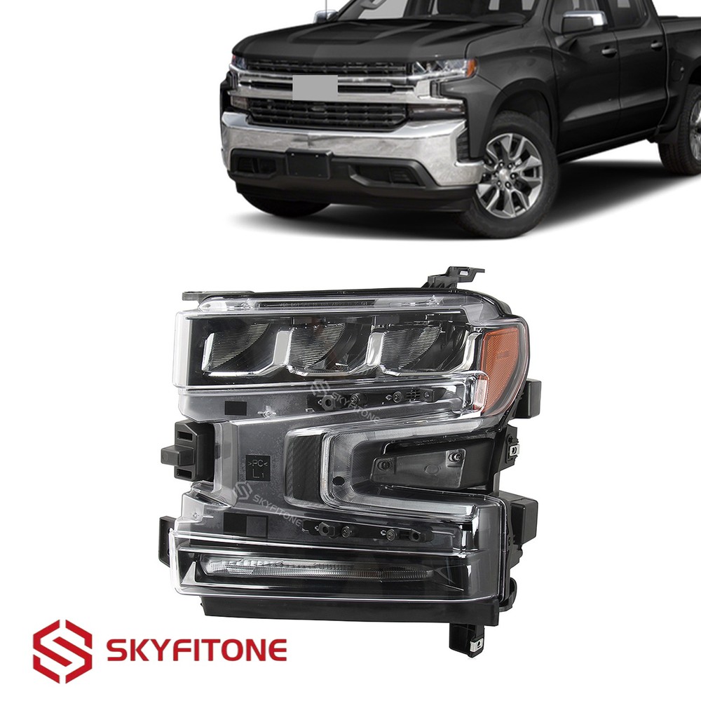 For 2019-2021 Chevrolet Silverado 1500 LED Headlight Headlamp LH Driver Left