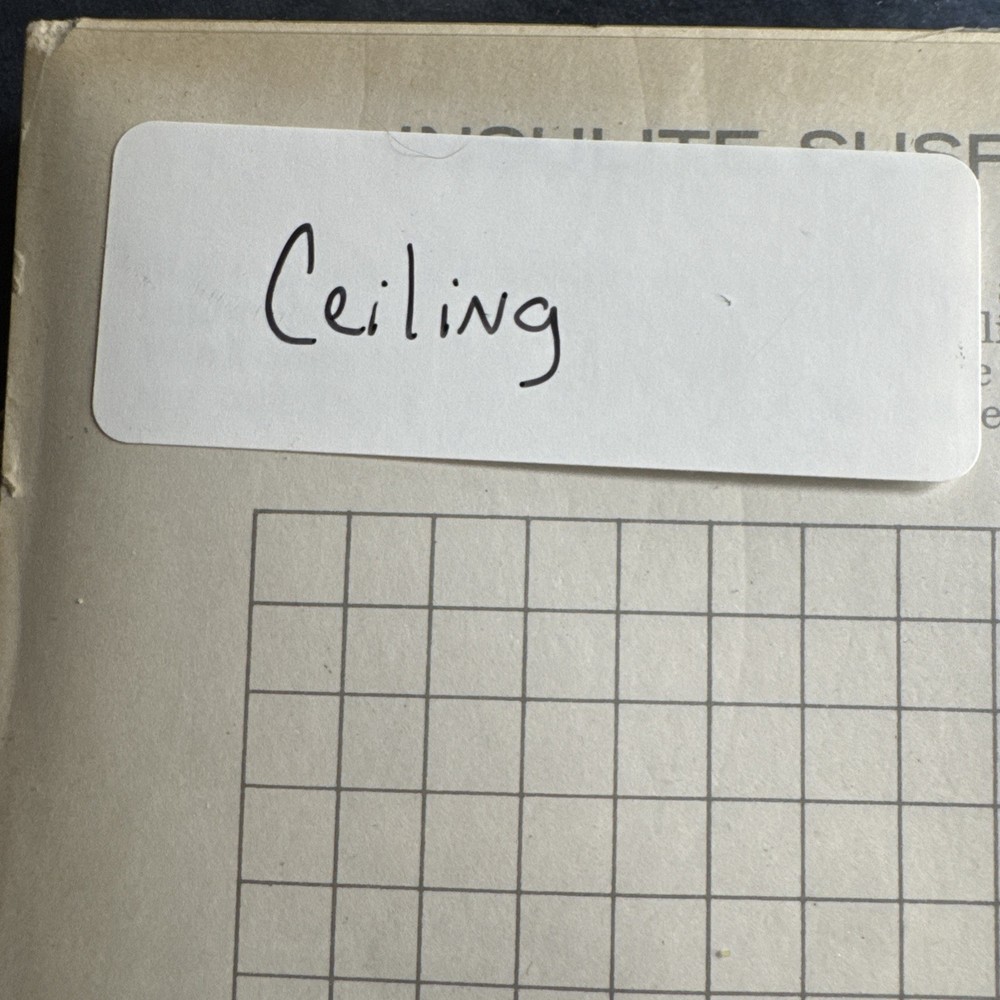 INSULITE SUSPENDED GRID CEILING GRID NOTEPAD