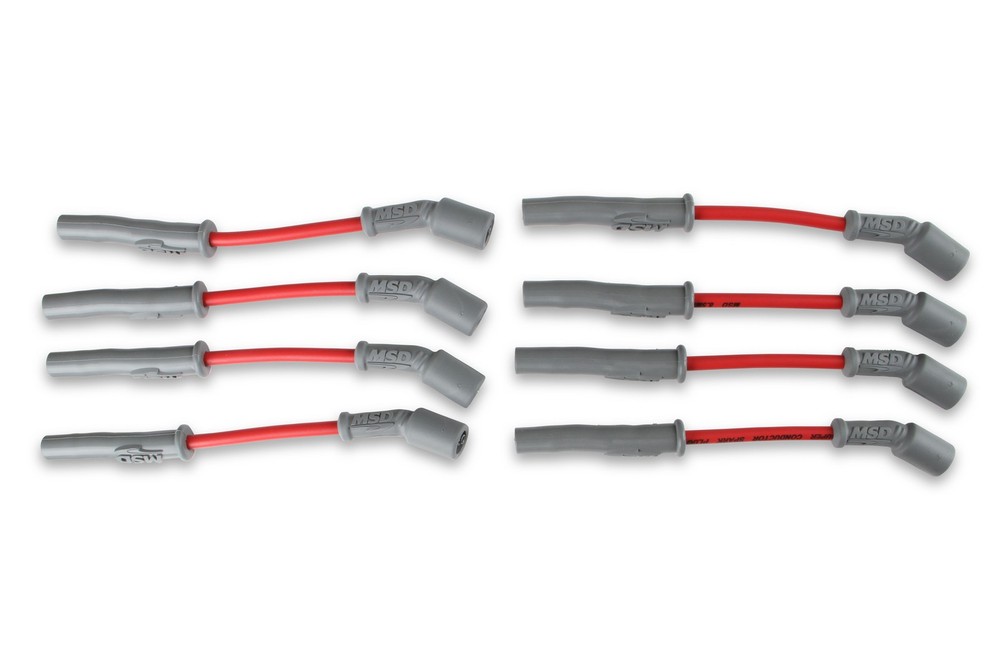 MSD 33829 Super Conductor Spark Plug Wire Set Red