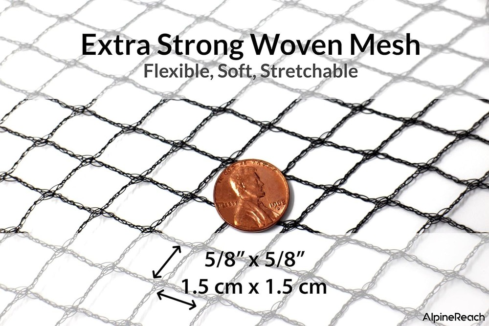 Durable 7.5ft x 65ft Garden Netting with Zip Ties for Quick Setup & Protection