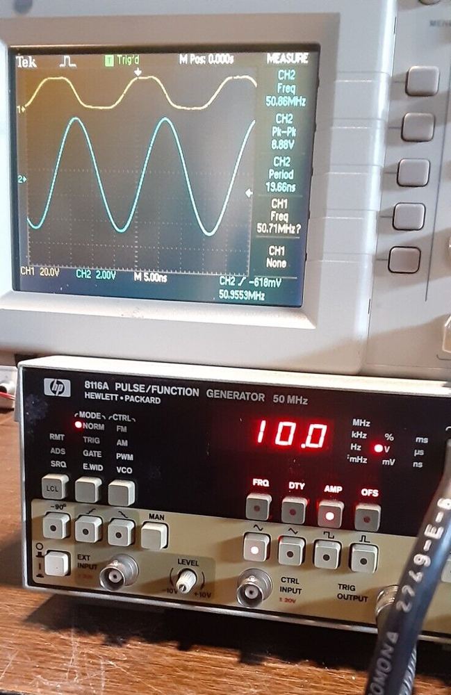 Pulse/Function Generator 50MHz 10V p-pk WORKS GREAT HP8116A Programmable Burst