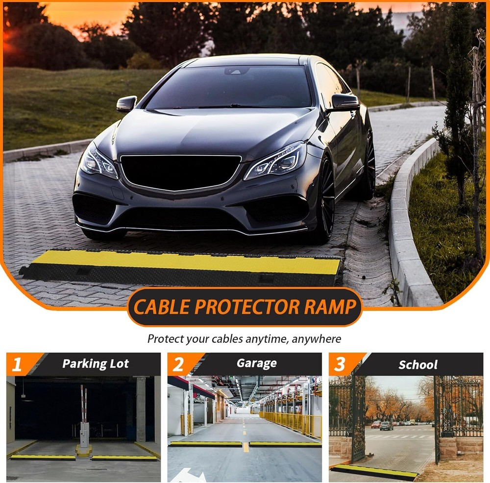Rubber Cable Ramp 3 Large Channel Cable Protector Ramps