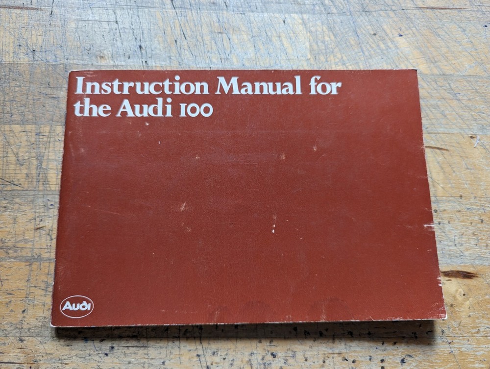 1981 Audi 100 Instruction Manual