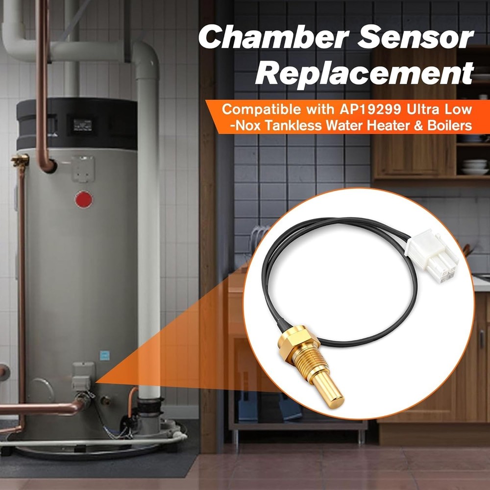 Water Heater Chamber Sensor, Compatible w/ Rheem AP19299, Ultra Low Nox Tankless