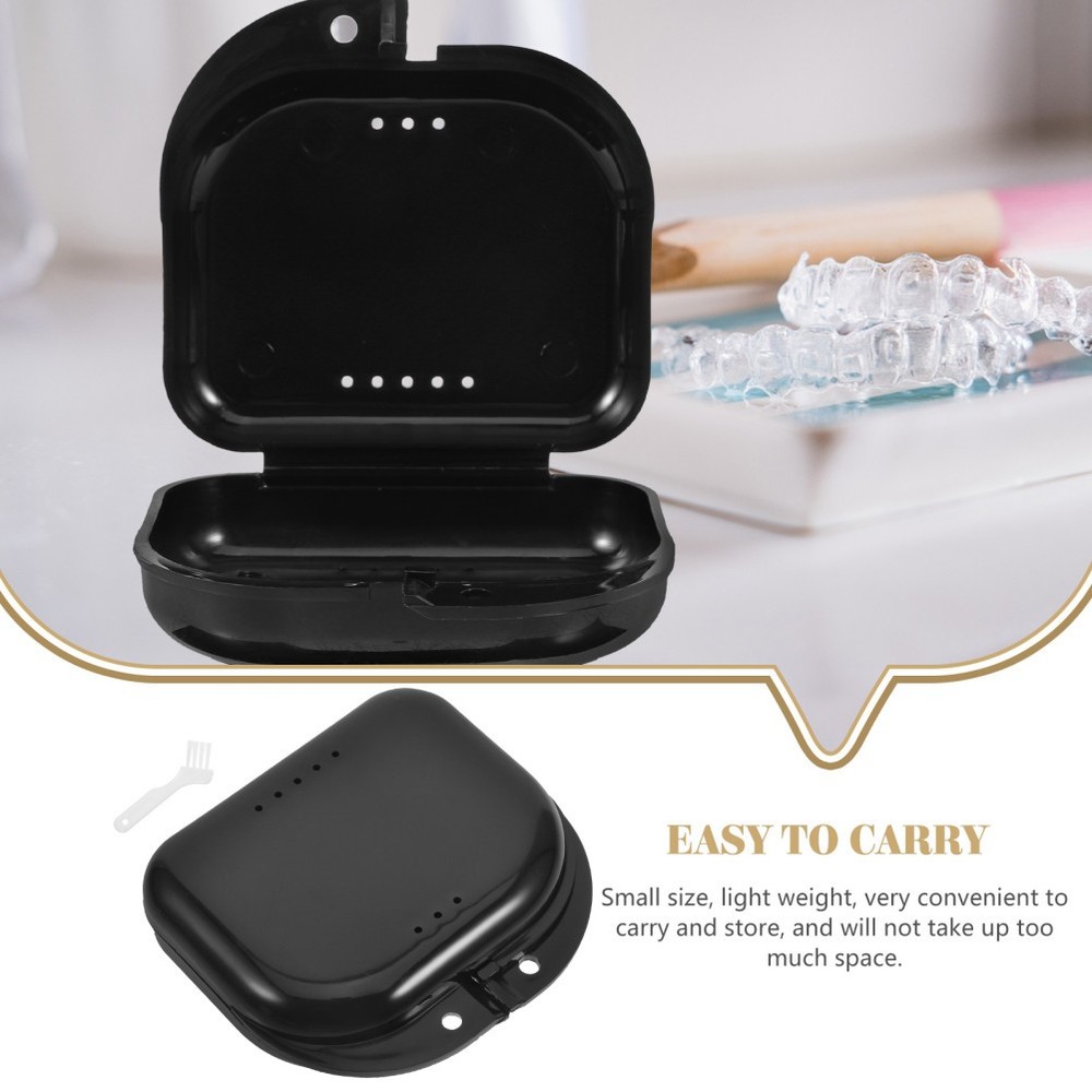 1 Set Multi-use Denture Case Travel Retainer Case Retainer Boxes Denture