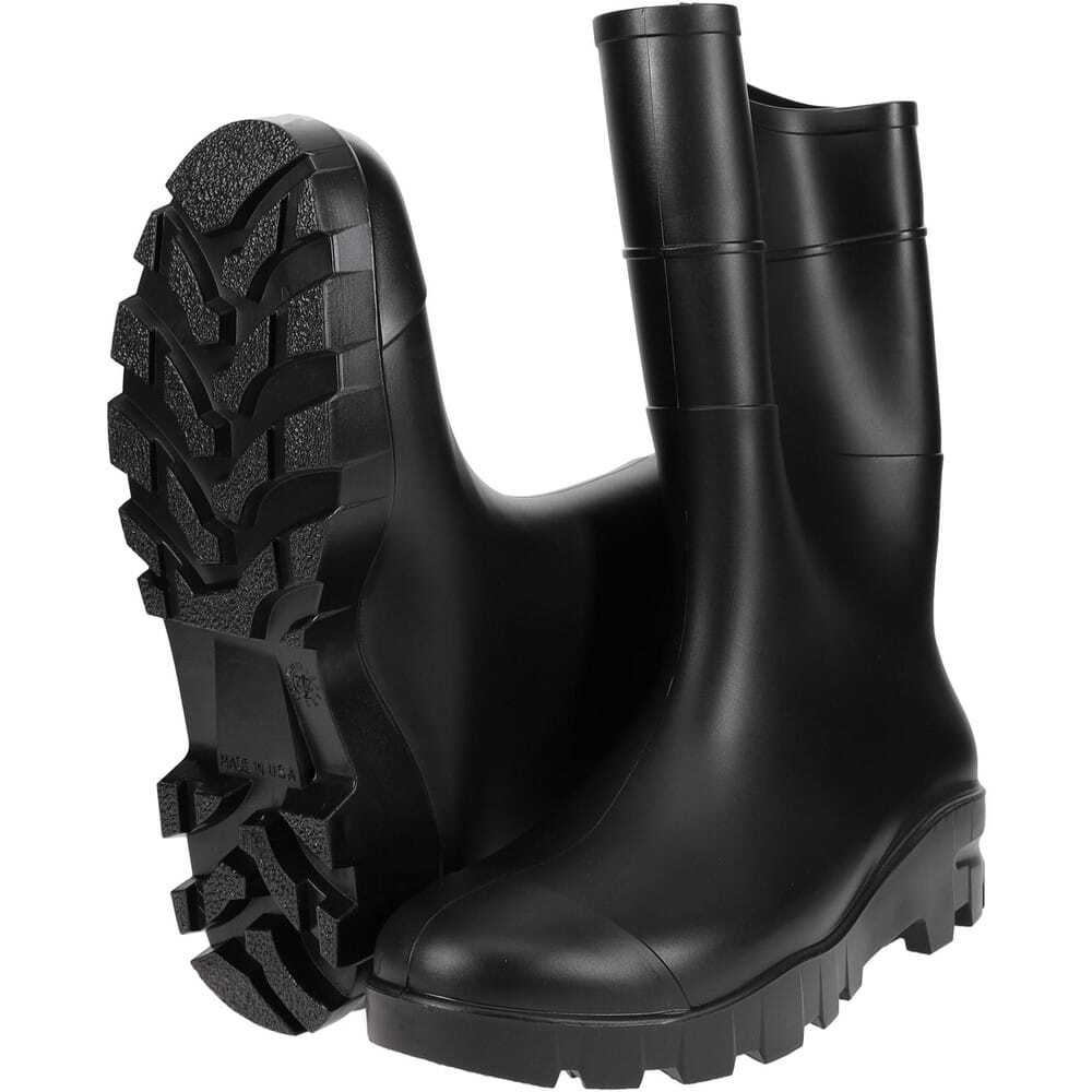 PRO-SAFE Unisex Size 12 Medium Width Steel Work Boot Black, PVC Upper, 13" Hi...