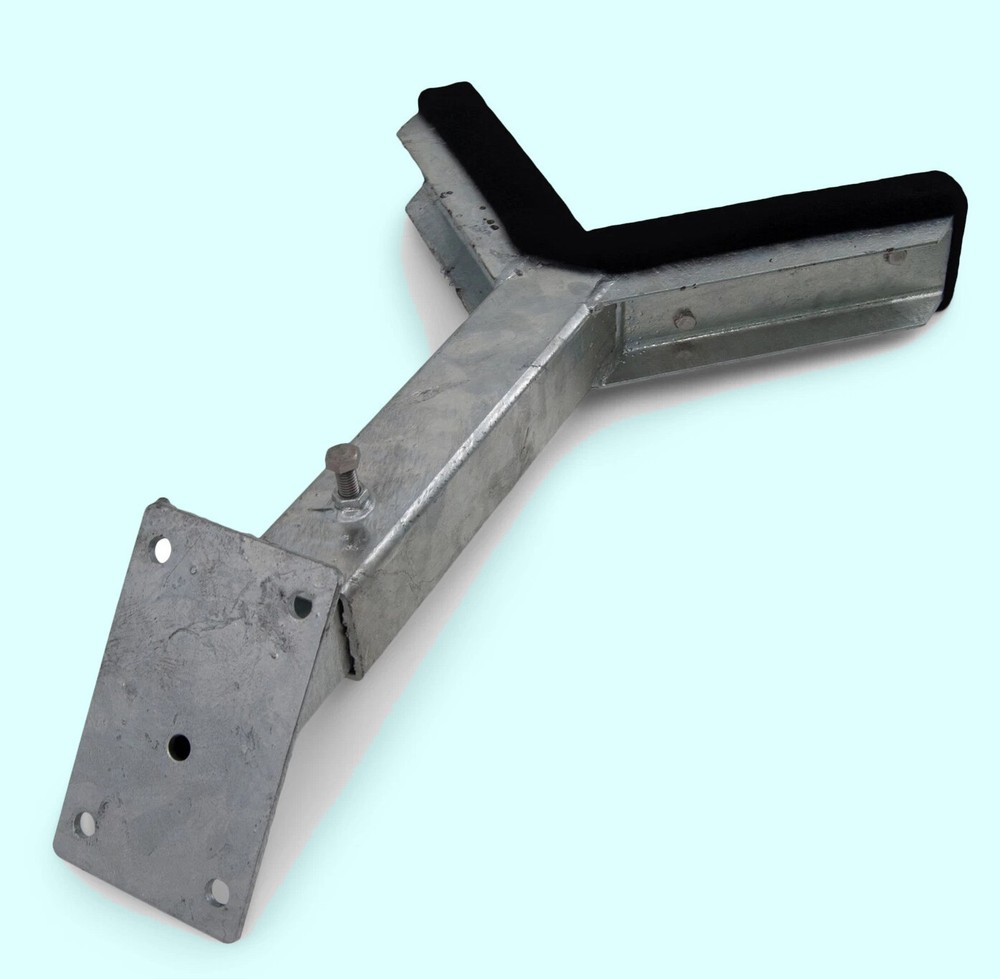 Bow Rest Catcher Assembly for Boat Trailer Adjustable Galvanized Post Carpeted