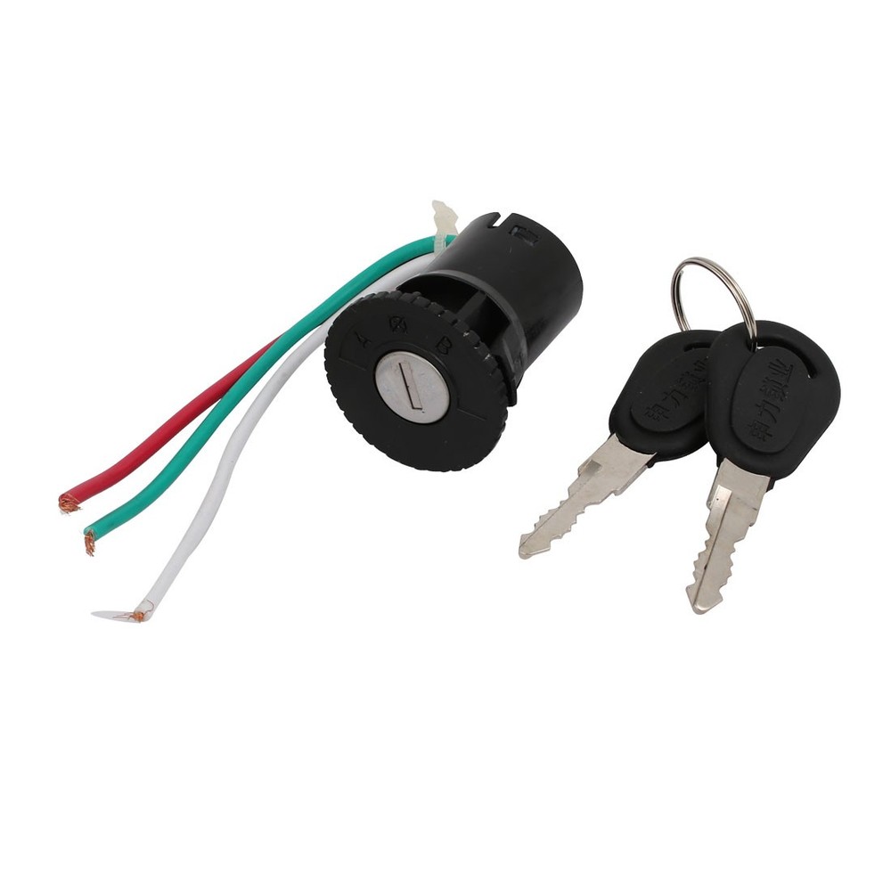 motorcycle 3 wire ignition switch lock with 2 keys