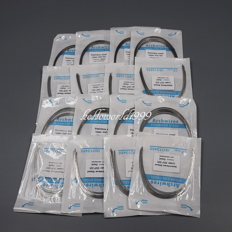 5 Packs Dental Orthodontic Stainless Steel Rectangular Arch Wire Upper/Lower