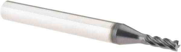 Iscar 3mm Diam 4 Flute Single End Solid Carbide 0.1mm Chamfer Width Corner Ch...