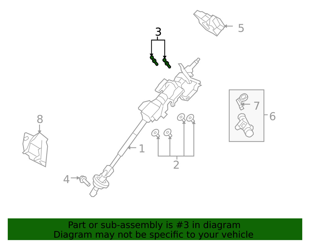 Genuine Ford Column Assembly Upper Bolt YL8Z-12049-AA
