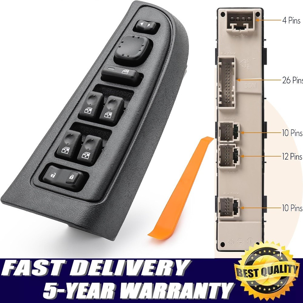 Front Driver Door Master Window Control Switch Fit 2003-2006 GMC Sierra Chevy