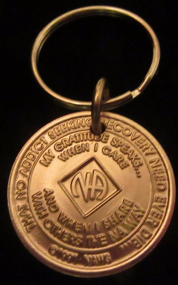 NARCOTICS ANONYMOUS NA KEY TAG 30 YEAR Keyring medallion Clean