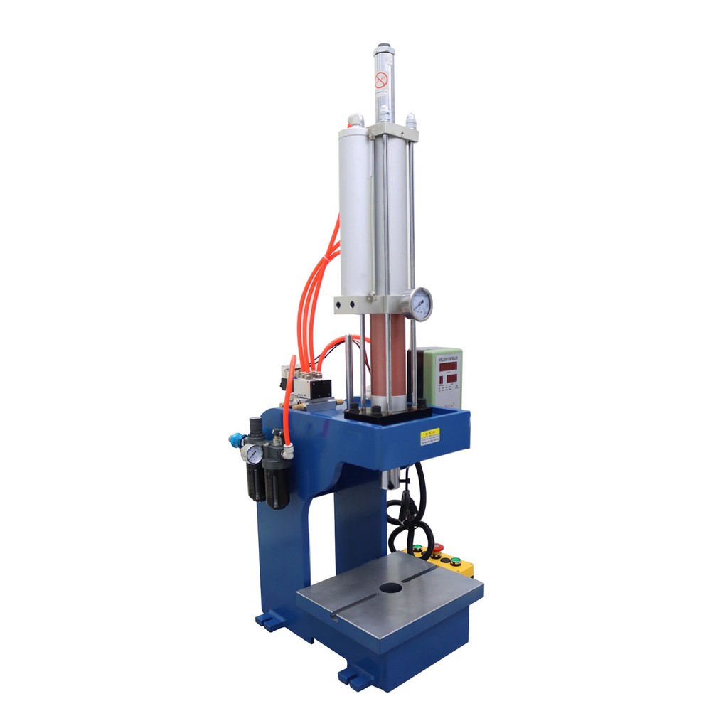 3T Pneumatic Punch Press Machine Adjustable Cylinder Stroke Pneumatic Press 110V