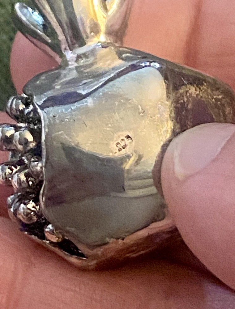 Sterling Silver Electroform Pomegranate Figurine