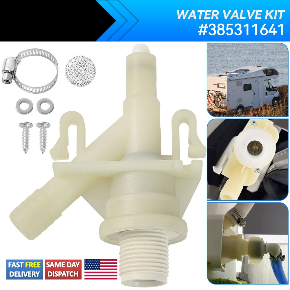 Water Valve Kit for Dometic 300/310/320Series 385311641 RV Camper Trailer Toilet