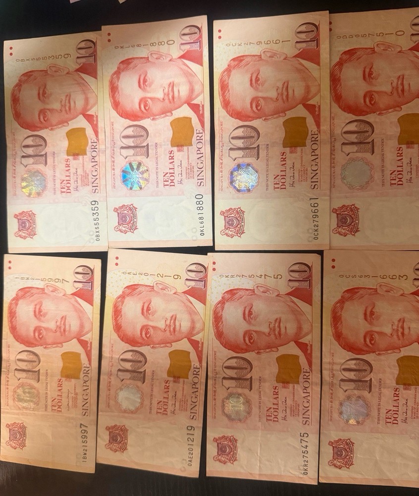 8*10 Singapore Dollar Polymer  Banknote