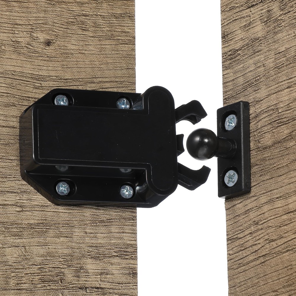 4Pack Push Latches for Cabinets, Push to Open Catch Lock,Safe Rebound Self-Lo...