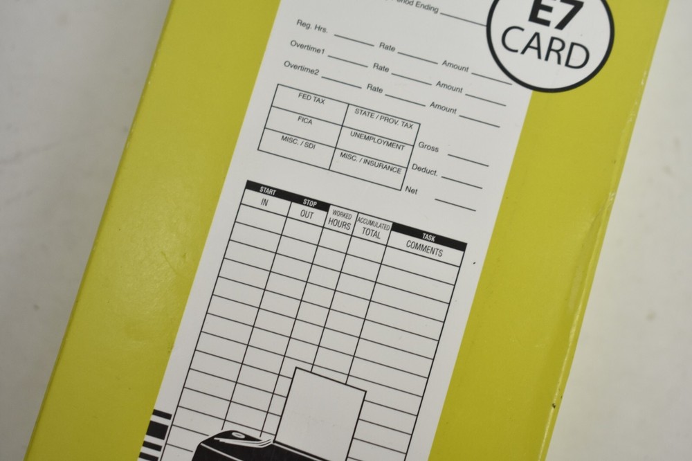 Lathem Time Cards E79-100 For 7000E & 7500E Models E7 Double Sided White
