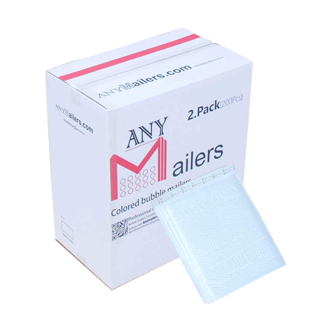 AirnDefense 1000 #2 8.5X12" White Shipping Padded Envelope Poly Bubble Mailers