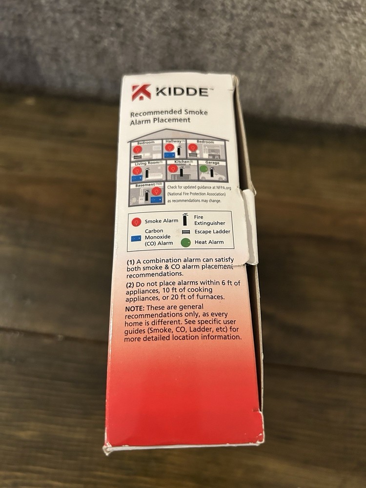 Kidde 5" Battery Ionization Smoke Alarm with Test Button Open Box
