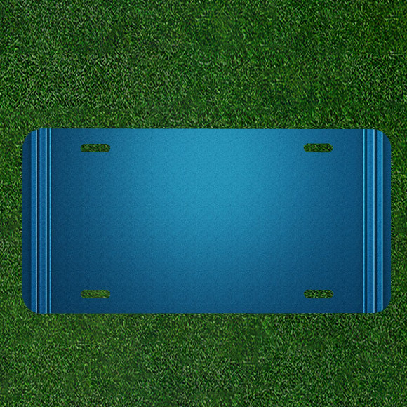 Custom Personalized License Plate Auto Tag With Stunning Blue Design Add Names