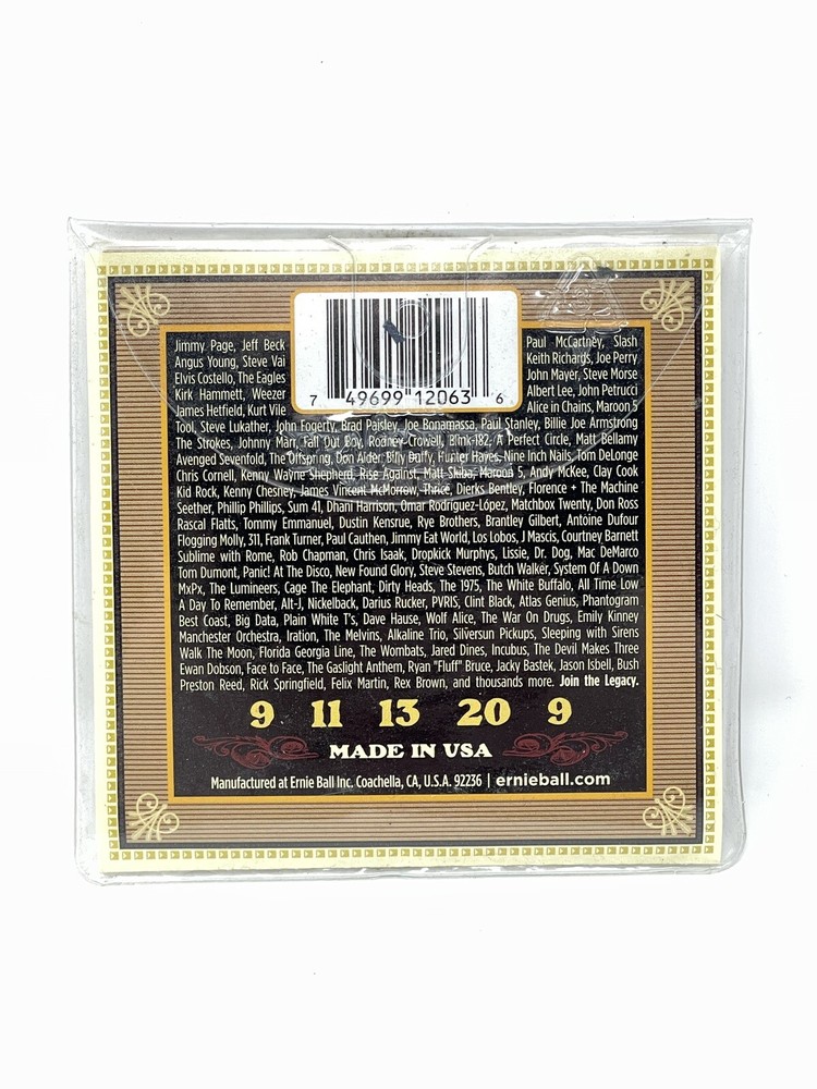 Ernie Ball 2063 Earthwood 5-String Bluegrass Banjo Strings Loop End 9-20