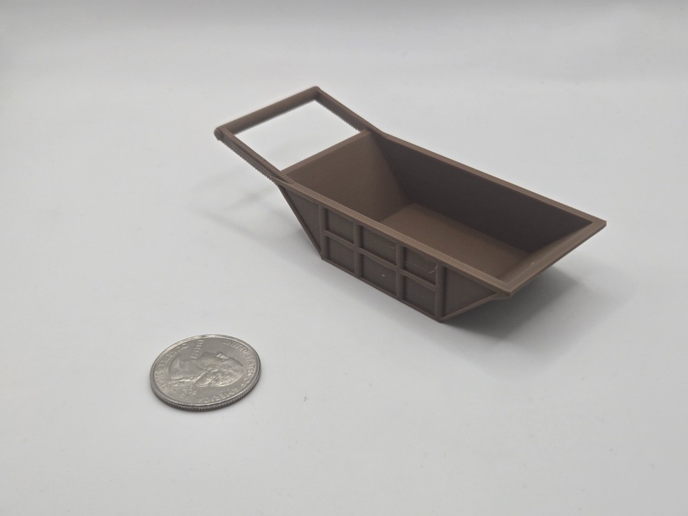 1/64 Scale 12 Cubic Yard Bedding Box in Brown