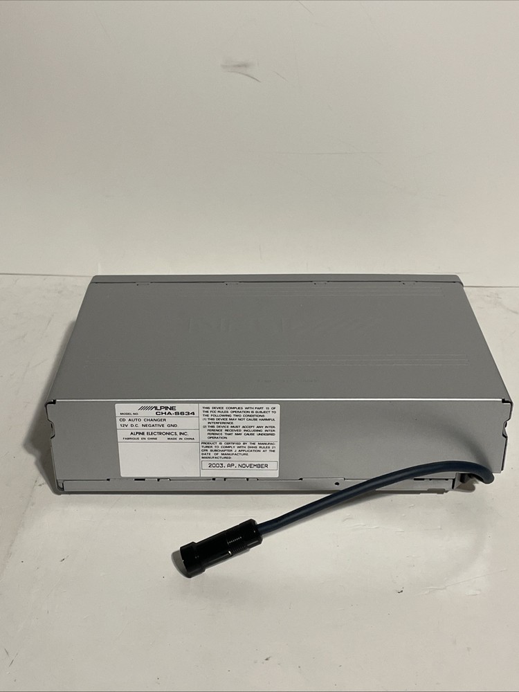 Alpine CHA-S634 CD Remote Compact Disc Changer 6 Disc Opened Box Read
