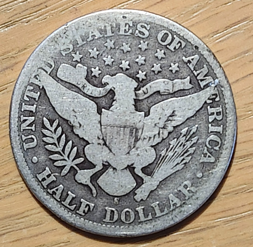 90% SILVER 1899 S BARBER HALF #3