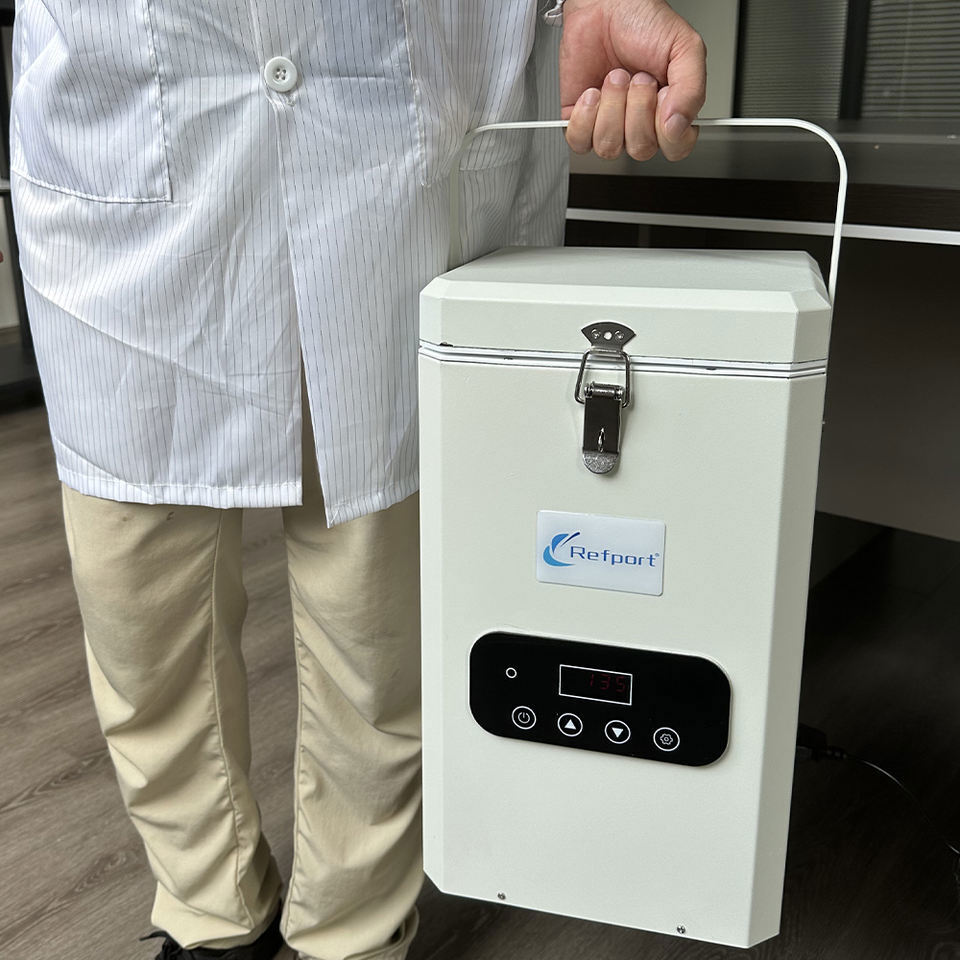 2L Portable Ultra-Low Temperature Deep Freezer for Lab Samples Storage AC/DC
